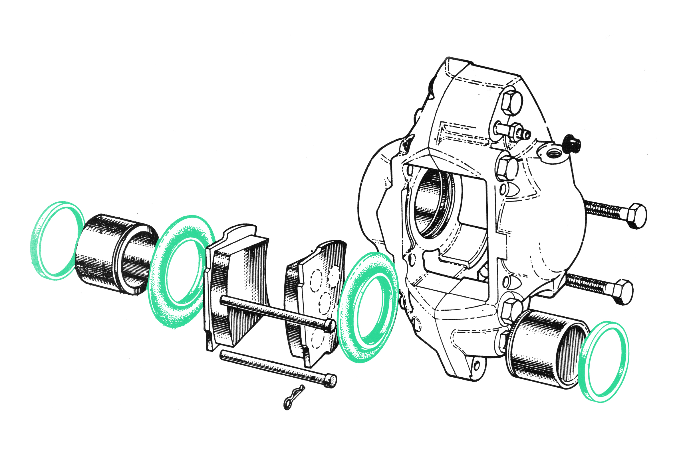 Front Brake Caliper Seals