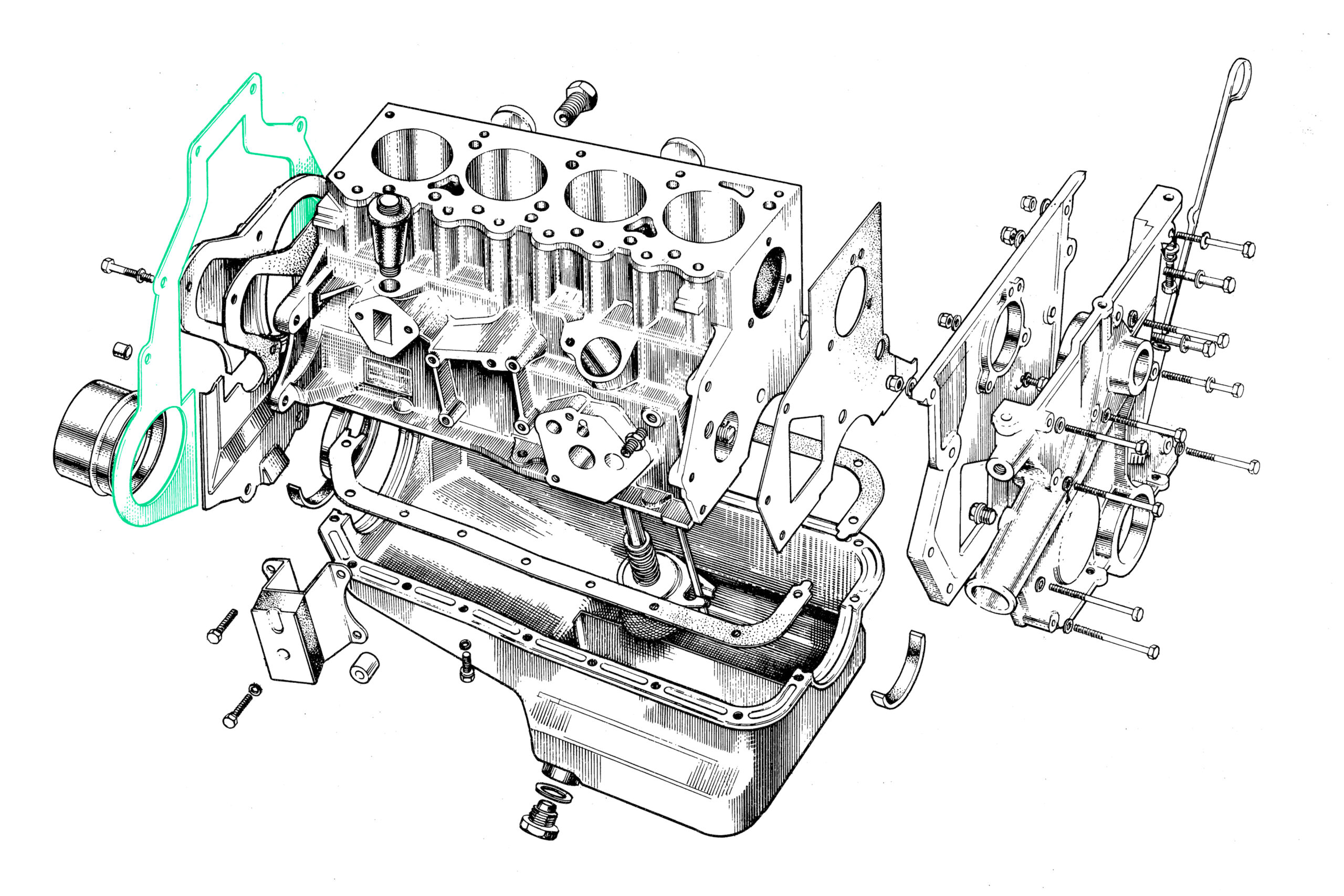 Engine to Bellhousing Backplate Gasket