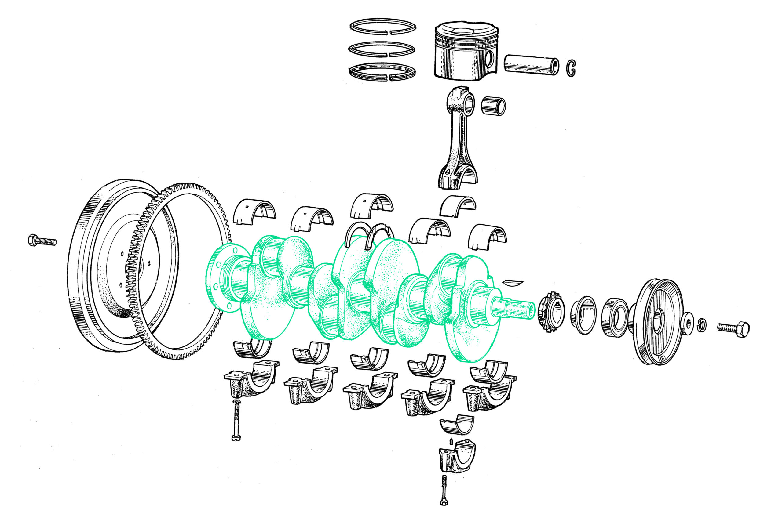 Crankshaft 77.65mm Narrow Journal