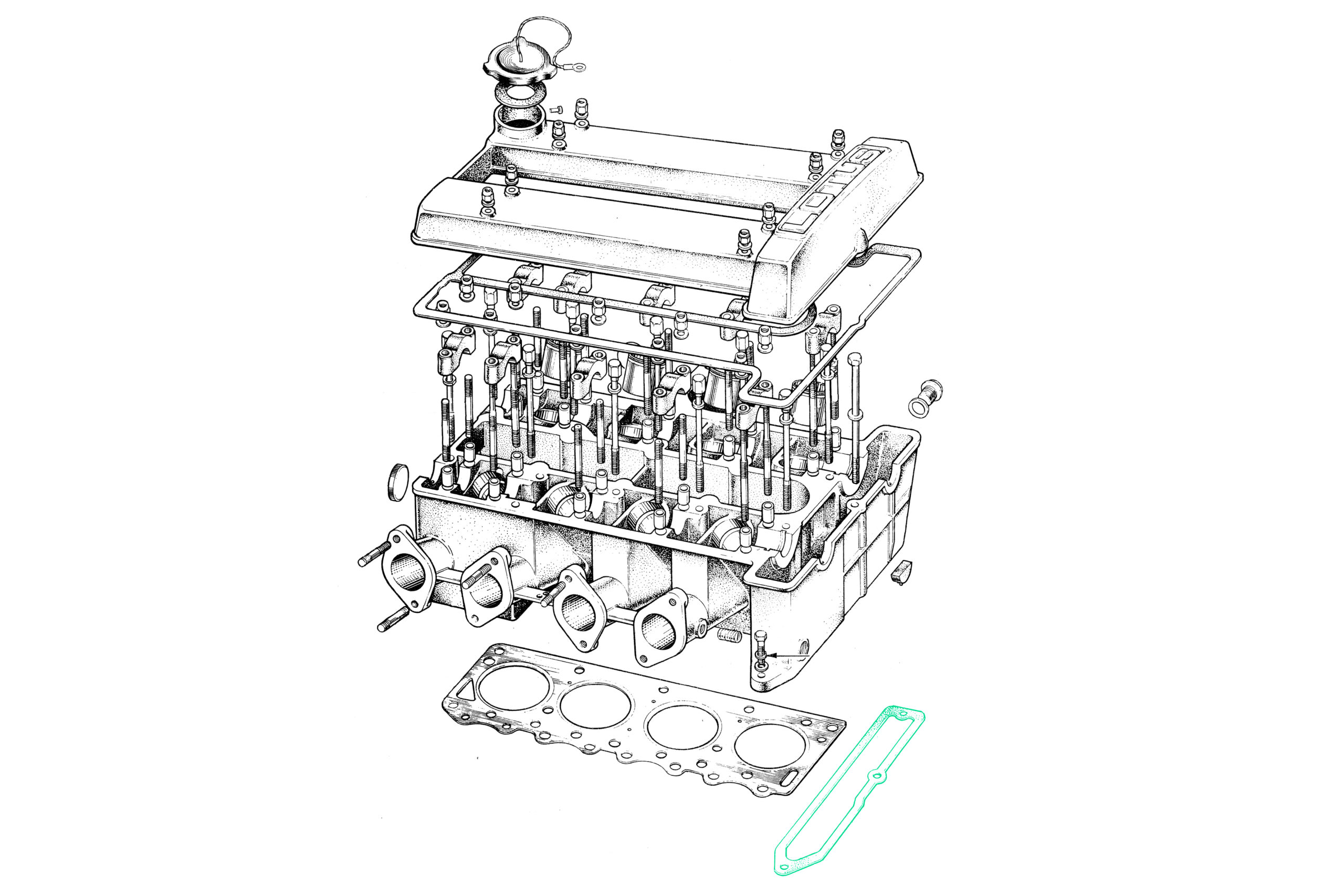 Front Cover to Head Gasket